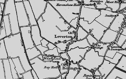Old map of Leverton in 1898