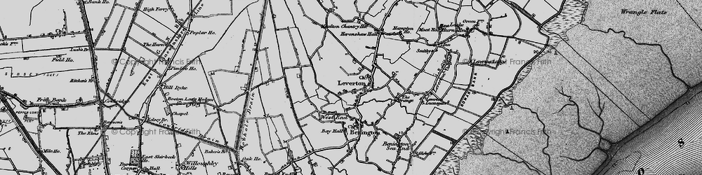 Old map of Leverton in 1898