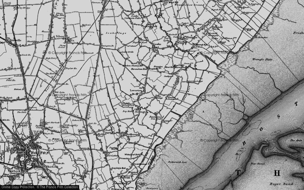 Old Map of Leverton Highgate, 1898 in 1898