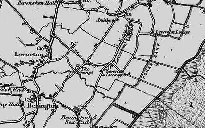 Old map of Leverton Lucasgate in 1898