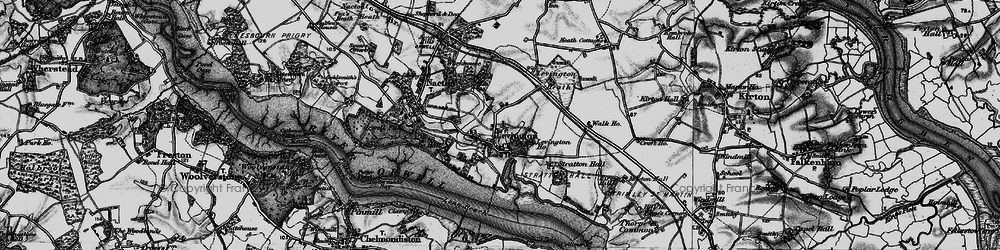 Old map of Levington in 1896