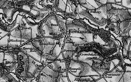Old map of Lewannick in 1895