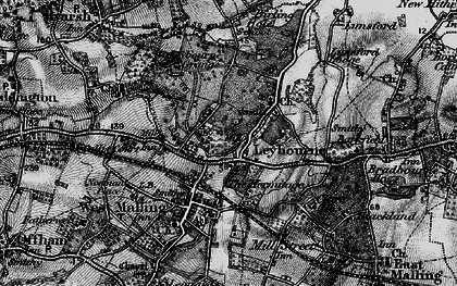Old map of Leybourne in 1895