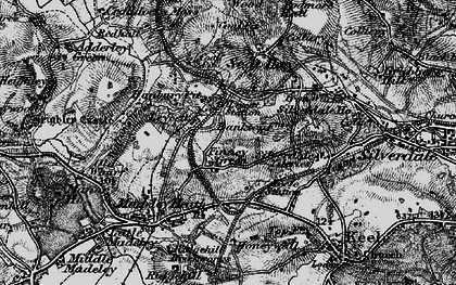 Old map of Leycett in 1897