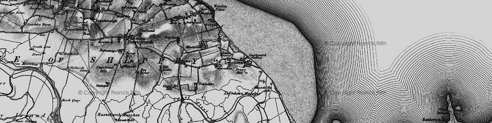 Old map of Leysdown-on-Sea in 1894