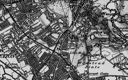 Old map of Leytonstone in 1896
