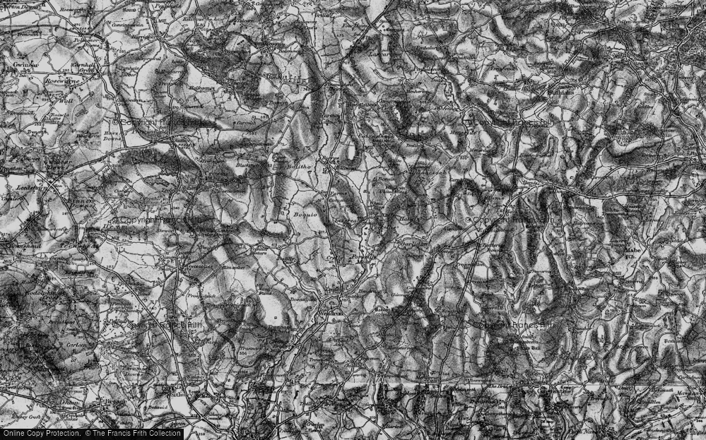 Old Map of Lezerea, 1895 in 1895