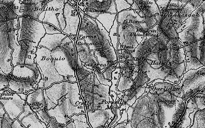 Old map of Lezerea in 1895