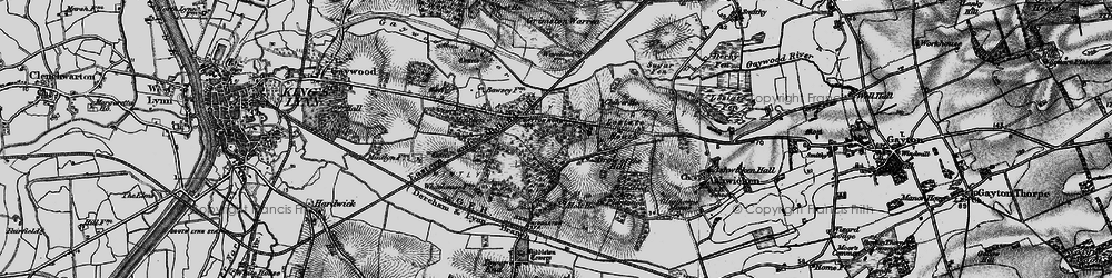 Old map of Leziate in 1893