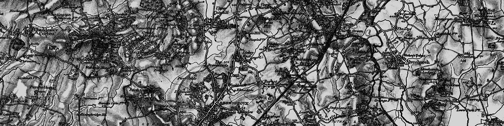 Old map of Lickey End in 1898