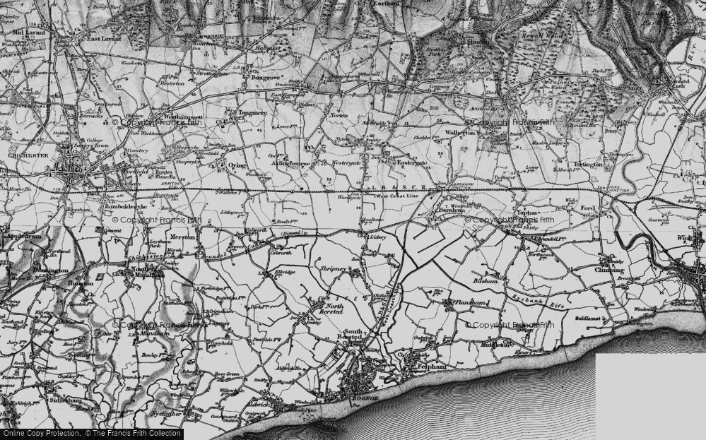Old Map of Lidsey, 1895 in 1895
