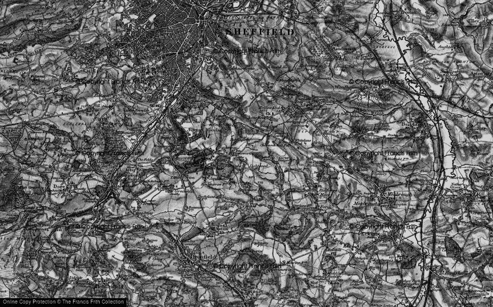 Old Map of Lightwood, 1896 in 1896
