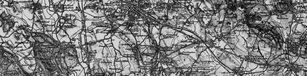 Old map of Meir Heath in 1897