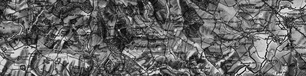 Old map of Lillingstone Dayrell in 1896