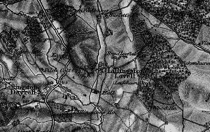Old map of Lillingstone Lovell in 1896