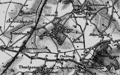 Old map of Lime Tree Village in 1898