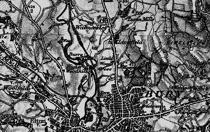 Old map of Limefield in 1896