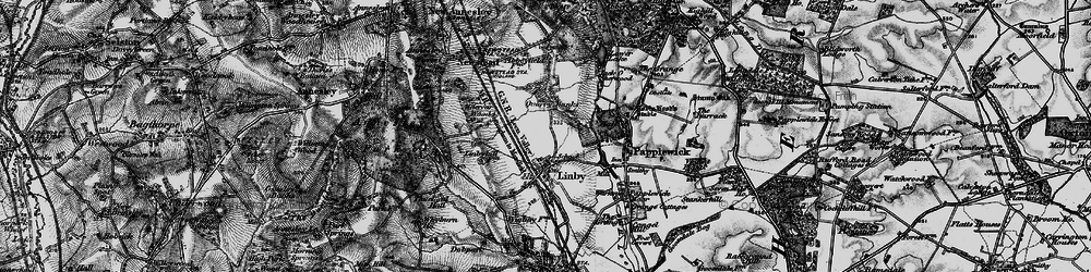 Old map of Aldercar Wood in 1899