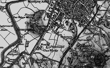 Old map of Linden in 1896