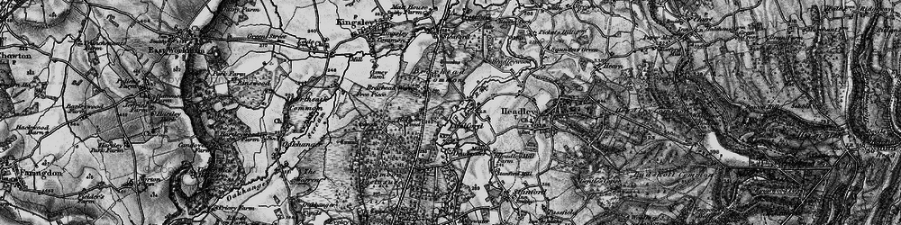 Old map of Broxhead Common in 1895