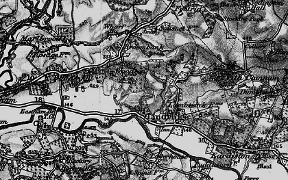 Old map of Lindridge in 1899