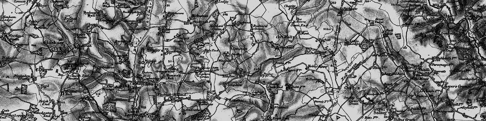 Old map of Lindsell in 1895