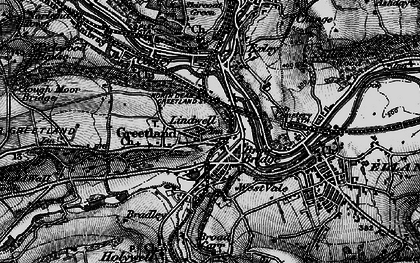 Old map of Lindwell in 1896
