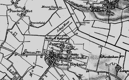 Old map of Liney in 1898