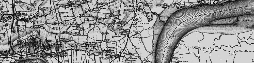 Old map of Becksland in 1896