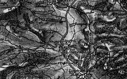 Old map of Lingen in 1899