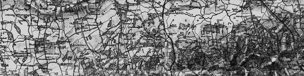 Old map of Lingfield in 1895