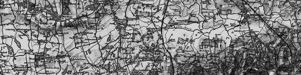 Old map of Lingfield Common in 1895