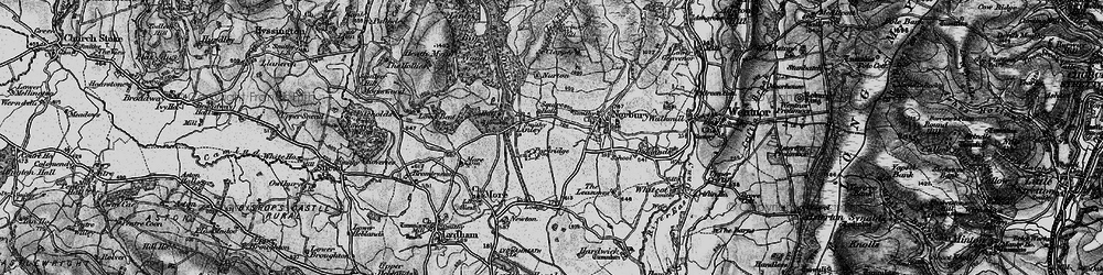 Old map of Linley in 1899