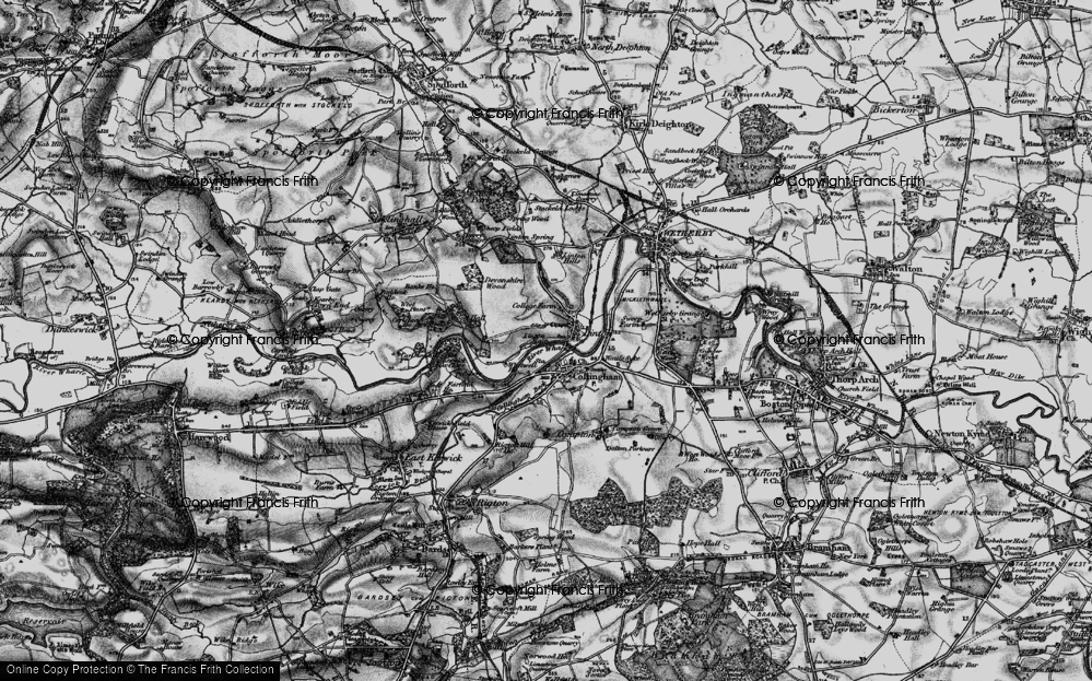 Old Map of Historic Map covering Linton Hills in 1898