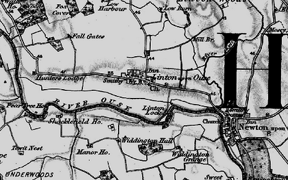 Old map of Linton-on-Ouse Airfield in 1898