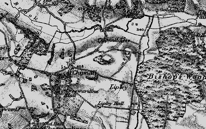 Old map of Lipley in 1897