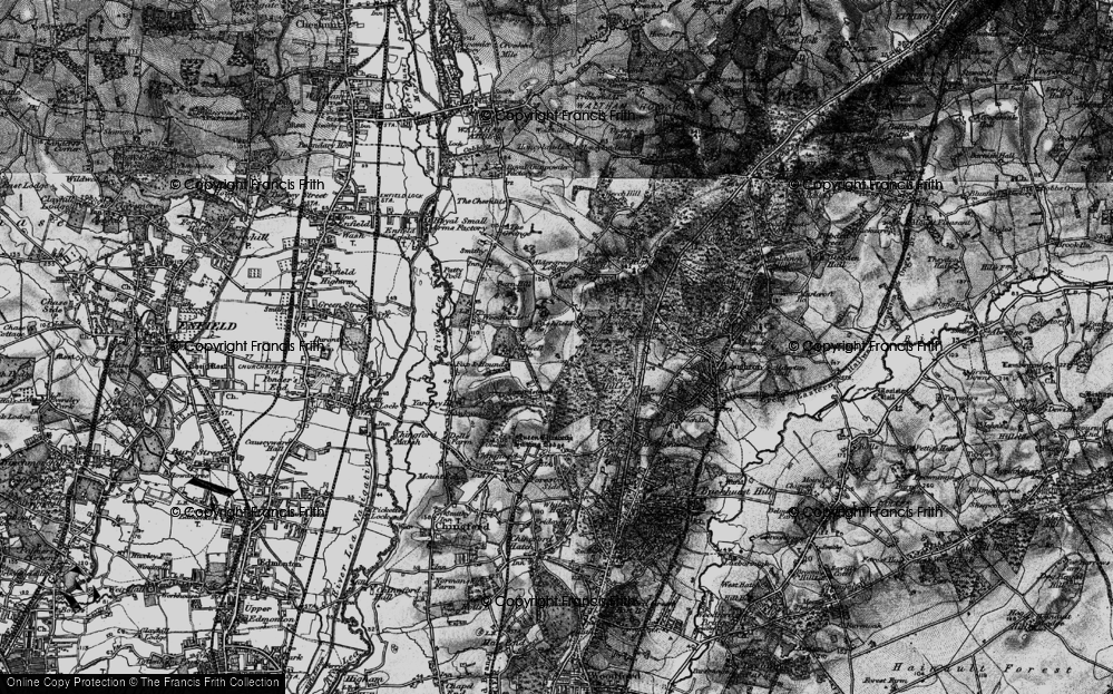 Old Map of Lippitts Hill, 1896 in 1896