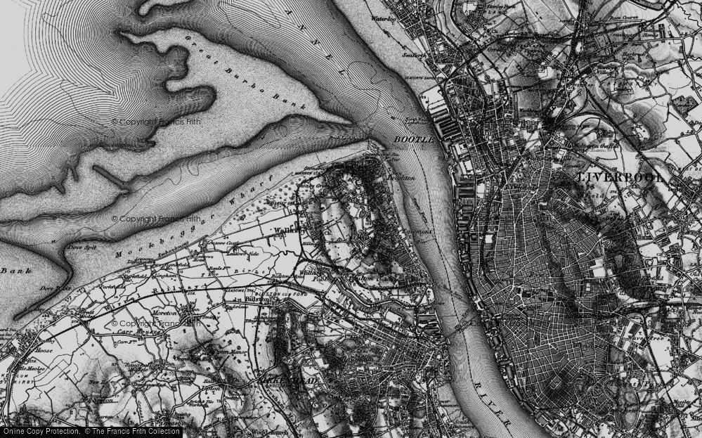 Old Map of Liscard, 1896 in 1896