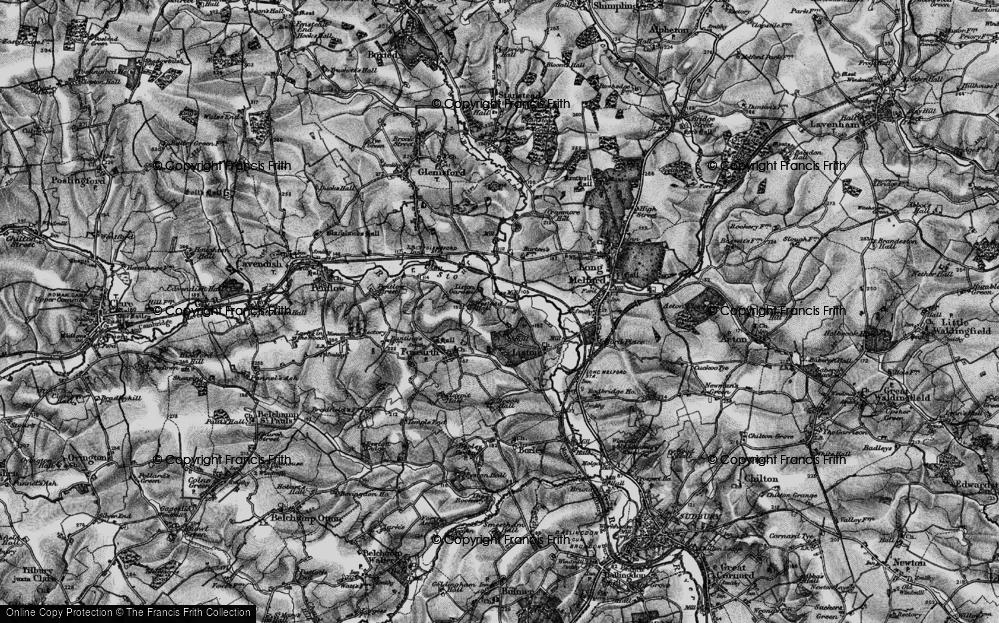 Old Map of Liston Garden, 1895 in 1895