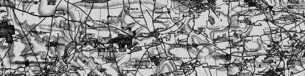 Old map of Litcham in 1898