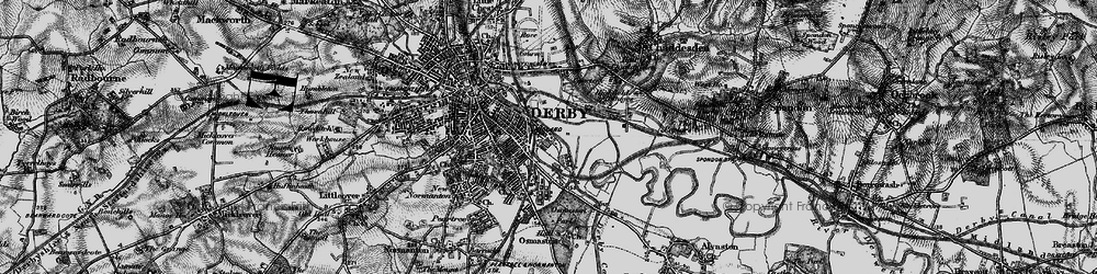 Old map of Litchurch in 1895