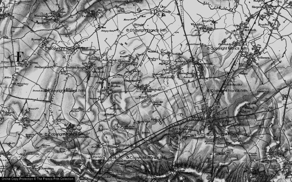 Old Map of Litlington, 1896 in 1896