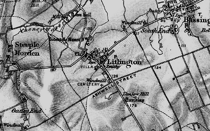 Old map of Litlington in 1896