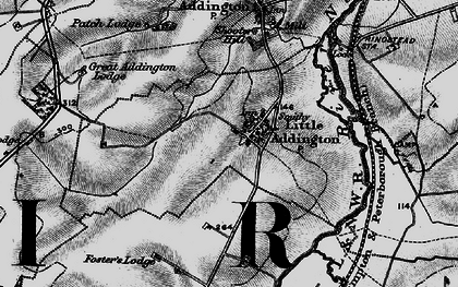 Old map of Little Addington in 1898