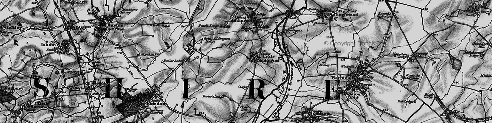 Old map of Little Addington in 1898
