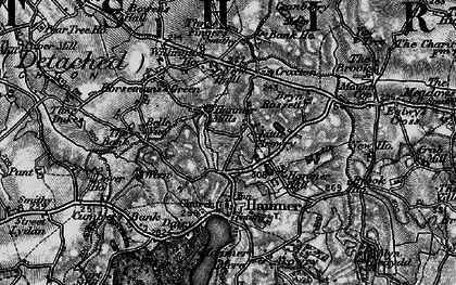 Old map of Bryn Rossett in 1897