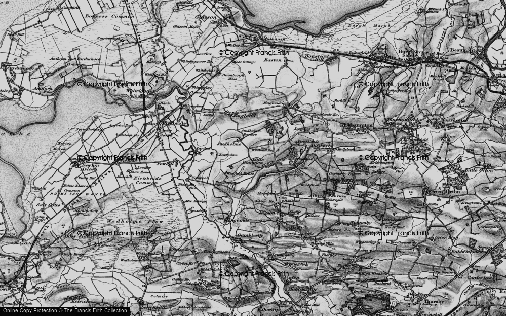 Old Map of Historic Map covering Bampton Beck in 1897