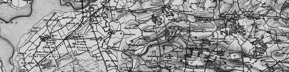 Old map of Bampton Beck in 1897