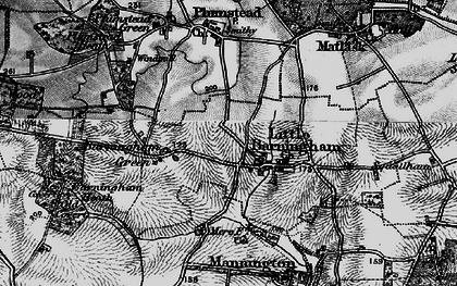 Old map of Little Barningham in 1898