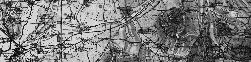 Old map of Little Beckford in 1898